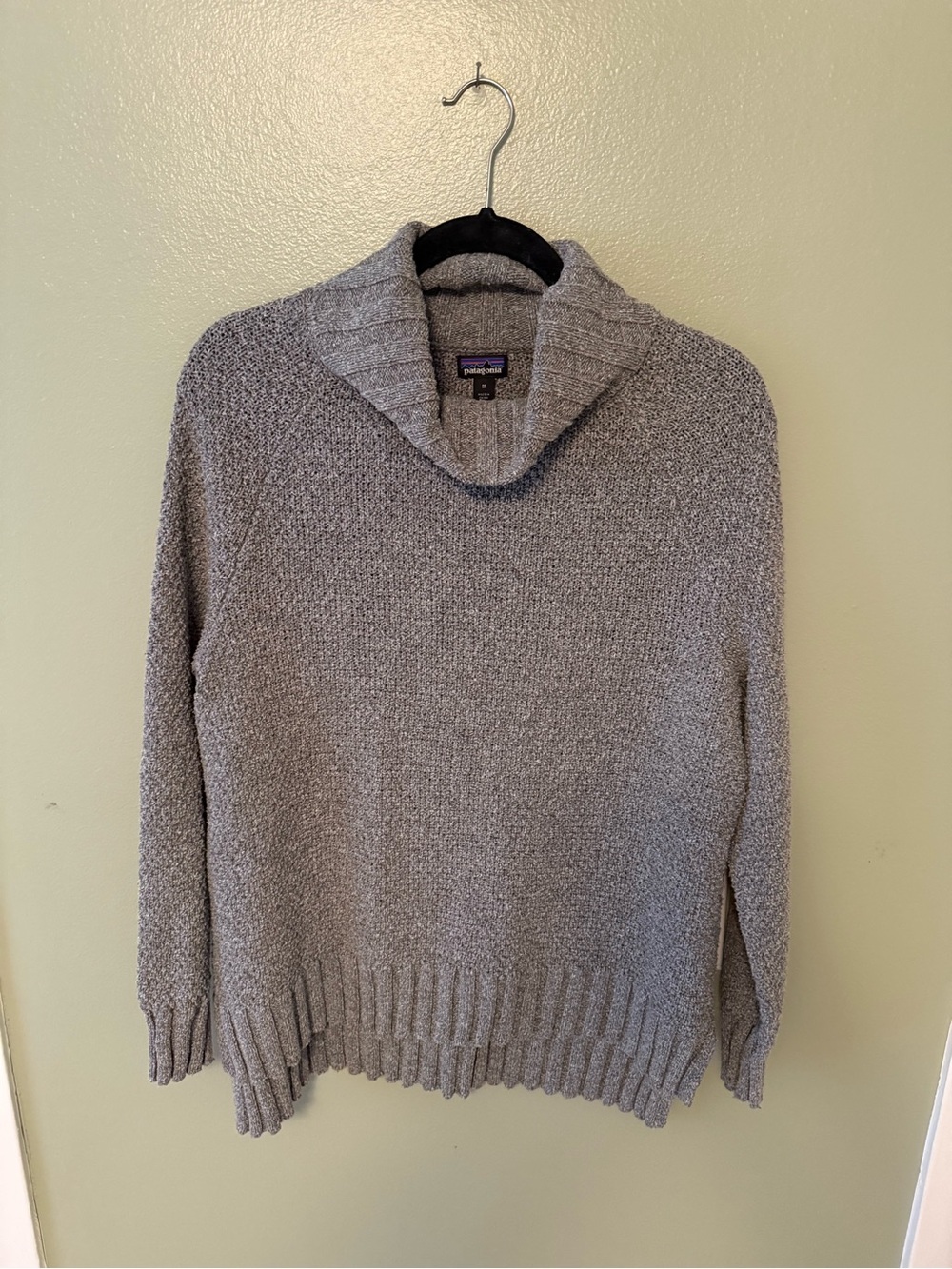Patagonia Gray Cowl Neck Knit Sweater